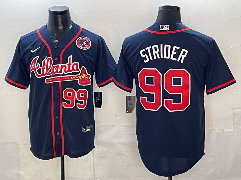 Men 2026 Atlanta Braves #99 Strider Blue Game Nike MLB Jersey style 003->atlanta braves->MLB Jersey